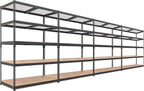 HOMEDANT 5 Tier Laminated Boltless Heavy Duty Garage Storage Adjustable Wide Size Metal Shelving Unit Utility Rack Shelves Organization Multipurpose Shelf Shed Warehouse 47.7"W x 24.1"D x 71.3"H 4Pack