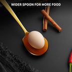 4 Piece Stainless Steel Serving Spoons Set - 4 Large Spoons, 9.2-Inch, Dishwasher Safe, for Parties/Kitchen/Buffet/Catering,Gold