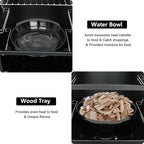 Propane Smoker with Cover, Vertical Meat Gas Smoker Grill Outdoor Heavy Duty 3 Removable Smoking Racks, Black
