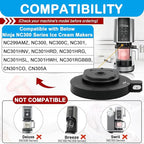 Outer Bowl Lid Replacement for Ninja Creami NC301 Ice Cream Maker, Reusable Creami Replacement Lid Compatible with Ninja Creamy NC301 NC300 NC299AMZ CN301CO Series, Ninja Creami Replacement Parts