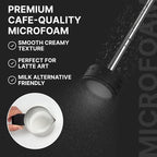 Subminimal NanoFoamer Lithium Performance Milk Foamer | USB-C Rechargeable, IP4 Waterproof, Dual-Speed, Stainless Steel | Premium Microfoamed Milk in 30 Seconds, Barista-Style Coffee Drinks at Home