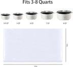 20 Pack Slow Cooker Liners, (Fits 3-8 Quarts) Disposable Oval Slow Cooker Bags for Crock Pot, BPA-Free and Easy to Clean, 13"x 21"