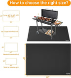 Tamfile Large 68 x 48 Inch Under Grill Mats for Outdoor Grill, Double-Sided Fireproof Heat-Resistant Pad, Indoor Fireplace/Fire Pit Rubber Mat, Oil-Proof Waterproof BBQ Protector for Deck and Patio