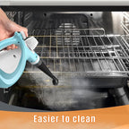 Pressurized Handheld Multi-Surface Natural Steam Cleaner with 12 pcs Accessories, Multi-Purpose Steamer for Home Use, Steamer for Cleaning Floor, Upholstery, Grout and Car (Blue)