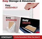HOMEDANT White 5 Tier Laminated Boltless Heavy Duty Garage Storage Adjustable Wide Size Metal Shelving Unit Utility Rack Shelves Organization Shelf Shed Warehouse 47.7" W x 24.1" D x 71.3" H 1Pack
