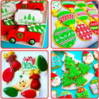 Christmas Ornament Cookie Cutters 8Pcs, Large Cookie Cutters Sturdy Stainless Steel Fondant Dough Cutters for Baking Christmas Decoration