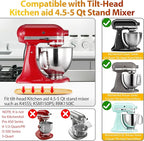 Mixer Mat Slider for KitchenAid 4.5-5 Qt Tilt Head Stand Mixer - Bamboo Kitchen Appliance Sliding Tray Mixer Mover Slider Board Compatible with Kitchen aid 4.5-5 Qt Stand Mixer, KitchenAid Artisan