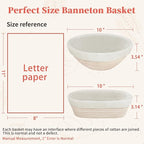 Aliggbent 38Pcs Sourdough Bread Baking Supplies, 10'' Round & Oval Banneton Bread Proofing Baskets with 24 oz Sourdough Starter Jar Kit, Digital Scale, Bags ＆ Bread Making Tools Kit for Artisan Baking