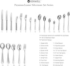 KEAWELL Premium Louise Spoons Set, Set of 4, 18/10 Stainless Steel, Exceptional mirror finish, Dishwasher Safe (7.6" Dinner Spoon)