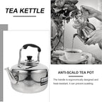 Cabilock 6L Stainless Steel Whistling Tea Kettle Large Capacity Stove Top Water Pot with Ergonomic Handle for Home Kitchen