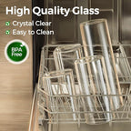 ComSaf Airtight Glass Storage Canister with Lids (0.7Qt/1.2Qt/1.6Qt) Set of 6, Food Storage Container Kitchen Pantry Storage Jar, Glass Jars for Flour Cereal Sugar Tea Coffee Beans Snacks, Square