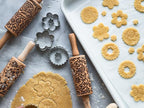 TERRIER PATTERN EMBOSSING ROLLING PIN SCOTTISH TERRIER DOG PATTERN ENGRAVED ROLLING PIN with SCOTTIE for EMBOSSED COOKIES