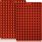 HKNMTT Mini Semi Sphere Shape Molds Silicone, 296 Cavities Round Baking Moulds for Dog Treats Snack Candy Chocolate Chip Cookie Wax Yogurt Melts, Oven Safe Small Half Ball Pellet Sheets
