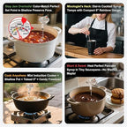 Upgraded Candy Thermometer Waterproof IP67 - Oil Thermometer for Frying with Clips - 5" Side of Pot Rainbow dial Thermometer Deep Fry for Oil Candy Candle Shallow Pot BBQ - Silver XL
