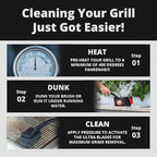 Grill Rescue BBQ Replaceable Scraper Cleaning Head, [Rescue-Upgraded], Bristle Free, Durable and Unique Scraper Tools for Cast Iron or Stainless-Steel Grates, Barbecue Cleaner (Ultra Pro Head)