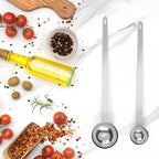2PCS 2 Tablespoon Coffee Scoop, 9.5" Long Handle Measuring Spoon, Two tbsp (30 ml) Stainless Steel Scooper
