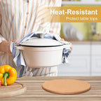 16 Pack Thick Cork Trivets - 8 Inch Heat Resistant Multifunctional Cork Board Hot Pads for Table & Countertop