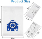 Improvedhand 10 Packs 3D Airclean Bags Replacement for Miele GN Vacuum Cleaner Bags Fit for Miele Classic C2 C3 S2 S5 S8 S400 Series with Motor Protection Filters, AirClean Filters