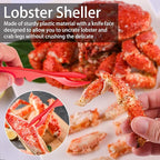 Seafood Cracker Tool Set With Lobster Sheller Stainless Steel Crab Crackers Crab Leg Fork Seafood Scissors And Storage Bag, Crab Leg Pick Utensils Set Crab Eating Tools (24Pcs)