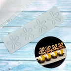 Silicone Molds 3D Hollow Leaf Chocolate Molds Honeycomb Bee Candy Mold Flower Pattern Fondant Mold Cake Topper Sugar Craft Decoration (N_Flower_10.16 * 2.8 * 0.08inch)