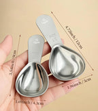 Coffee Scoop Set, 2 Tablespoon Heavy-Duty Measuring Scoop with Short Handle Design for Canisters & Ground coffee, Polished 304 Stainless Steel (2 Pack)