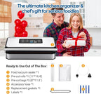 INKBIRD Vacuum Sealer Machine with 160W Double Pump, Full Automoatic Pro Vacuum Sealer for Food Preservation with Liquid/Moist/Dry Food, Food Sealer with Removable Drip Tray, Roll Storage and Cutter