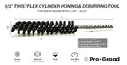 TwistFlex 1/2" 180SC Cylinder Hone | 0.5” (12.7mm) Flexible Cylinder Honing & Deburring Tool for Hole Diameters 0.46"- 0.51" | Silicon Carbide 180 Grit | 1 Pack