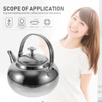 Hemoton Stainless Steel Tea Kettle with Infuser 1.2L Whistling Stove Top Kettle for Home and Camping Use