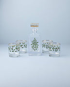 Lenox 896709 Holiday 5-Piece Decanter & Whiskey Glass Set, Christmas Dinnerware, Hosting