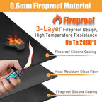 TOHONFOO 80 x 48 in Large Grill Mats for Outdoor Grill - BBQ Grill Mats to Protect The Deck, Patio, Pavers - Easy to Clean Grilling Mats - 0.6mm