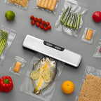 Food Saver Vacuum Sealer Machine-100 Times Consecutive Works | 5mm Sealing Wire | 5 Food Modes | Compact Design Dry&Moist Multi-Functional Storage with 10 Vacuum Seal Bags