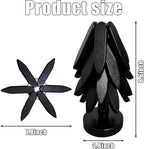 Wooden Trivets for Hot Dishes, Tree Shape Trivet Set, 4 Walnut Wood + 1 Stand stored Like a Christmas Tree,Foldable Kitchen Wooden Trivet,for Hot Dishes、Pot、Bowl、Teapot、Hot Pot Holder (White)