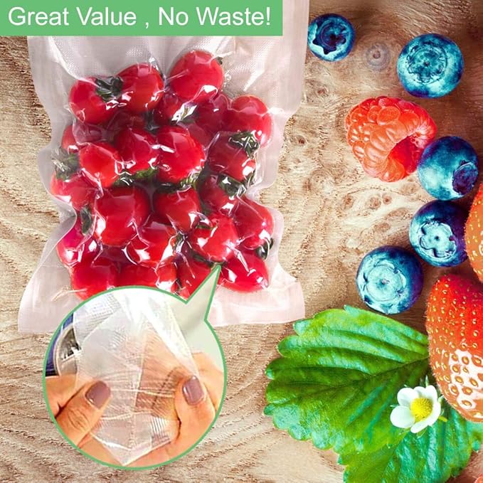 O2frepak (Total 150Feet) 8” x 150’ Rolls Vacuum Sealer Bags Rolls with BPA Free,Heavy Duty Vacuum Food Sealer Storage Bags Rolls,Cut to Size Roll,Great for Sous Vide