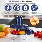 Automatic Grape Peeler Machine, Electric Garlic Peeler & Cherry Tomato Skin Remover Tool for Small Fruits, Efficient Peeling Kitchen Gadget for Home Use (Blue)