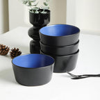 Stone Lain Albie 20-Piece Dinnerware Set Stoneware, Blue and Black