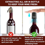 [2 PACK] Wine Bottle Stoppers,Real Vacuum Stoppers,Reusable Wine Preserver,Wine Corks Keep Fresh,Best Christmas and Birthday Gifts for Wine Lovers.