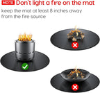 48" Fireproof Fire Pit Mat for Solo Stove Yukon, Round Grill Mats for Outdoor Grill Deck Protector, Waterproof Pad for Camping Accessories, BBQ Mat for Patio