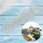 Silicone Molds 3D Hollow Leaf Chocolate Molds Honeycomb Bee Candy Mold Flower Pattern Fondant Mold Cake Topper Sugar Craft Decoration (E_Leaf_10.8 * 2.4 * 0.12inch)