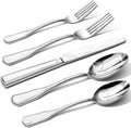 KINGSTONE 30-Piece Silverware Set, 18/10 Stainless Steel Flatware Set for 6, Tableware Cutlery Set, Utensil Sets for Home Restaurant, Mirror Finish, Dishwasher Safe