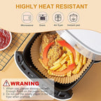 Vailnd Air Fryer Liners Disposable, 305 PCS 8" Round Unbleached Air Fryer Paper Liners, Heavy-Duty Air Fryer Liners for 5-8 qt Basket, Non-stick & Oil-Proof Parchment Paper for Oven, Pan