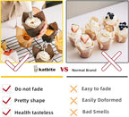 Katbite Tulip Cupcake Liners 200PCS, Muffin Baking Cupcake Liners Holders, Baking Cups, Cupcake Wrapper for Party, Wedding, Birthday, (Coffee)
