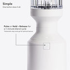 Beast Mega 1200 Plus | Premium Countertop Blender | Smoothies, Shakes, Sauces, Dips, Soups | Blends Ice and Frozen Fruit | XL Vessel | With Extra Vessels, Straw System | 1200W | (Cloud White, 120V)
