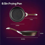 Circulon Symmetry Hard-Anodized Nonstick Frying Pan, 8.5-Inch, Chocolate