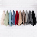 All-Clad Solid & Coordinate Kitchen Towels: Highly Absorbent, Super Soft Long Lasting 100% Cotton, 17" x 30" Tea Towels for Cleaning & Drying Dishes, Pans, Glassware, Countertops, 4-Pack, Indigo
