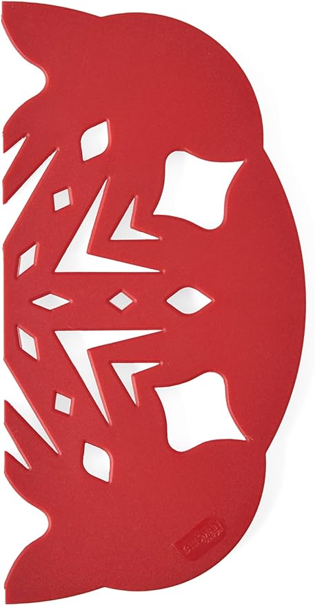 Talisman Designs Pie Top Cutter | Pie Crust Cutter | Pie Decorating Tools | Pie Pastry Baking Accessories | Stencil Crust Cutout | 10-Inch | Snowflake Design | Red