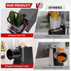 YOTAN Electric Cheese Grater, Electric Slicer Shredder with 6 Blades, 250W Salad Shooter, Enlarged Inlet and Dispenser, Automatic Vegetable Slicer for Cheeses, Fruits, Vegetables