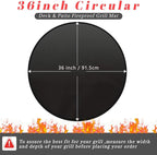 36'' Fire Pit Mat for Solo Stove Bonfire, Double Sided Fireproof Grill Under Mat, Protective Mat for Deck Patio for Solo Stove Accessories, Easy to Clean, Reusable
