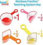 hand2mind Rainbow Fraction Measuring Cups, Kids Montessori Kitchen Tools, Toddler Cooking Tools, Sensory Table Materials, Fraction Manipulatives, Homeschooling Supplies, Easter Baking (Set of 4)