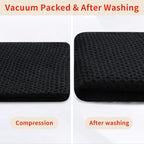 Homaxy 100% Cotton Oversized Waffle Weave Kitchen Dish Towels, Ultra Soft Absorbent Quick Drying Cleaning Towel, 20 x 28 Inches, 6-Pack, Black