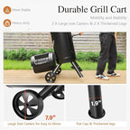 Sophia & William Heavy-Duty Vertical Offset Charcoal Smoker Extra Large Outdoor BBQ Gill with Offset Smoker, 961 SQ.IN. Cooking Area with Warming Tray,Push-out Ash Tray for Event Gathering, Black